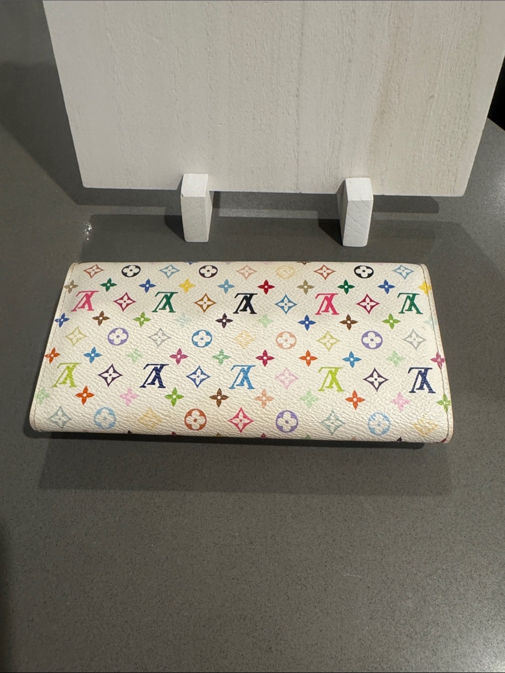 Louis Vuitton Authentic Monogram Takashi Murakami Multicolor Monogram Wallet. - Picture 3 of 15